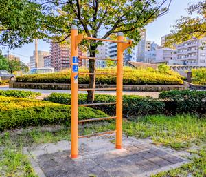 甲突川左岸緑地 2のウォールラダー - 中村製作所 (写真は問い合わせフォームでいただいたもの。2026.09.30)
